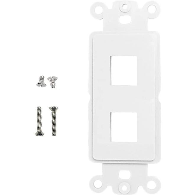 No Brand WP D2P WH 5p Decora Wall Plates and Straps 5pack Decora Strap 2 Port Keystone White