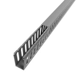 WD 1020 GY Cable Organizers 6ft Plastic Wiring Duct with Cover 1x2 Grey