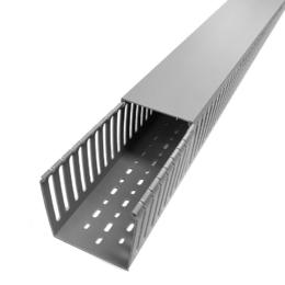 WD 4040 GY Cable Organizers 6ft Plastic Wiring Duct with Cover 4x4 Grey