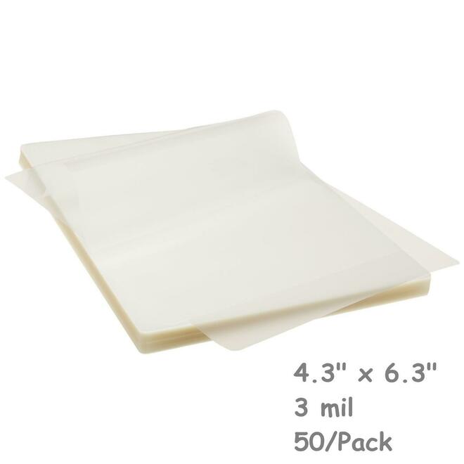 Moustache MOLP9115350 Laminating Supplies Thermal Laminating Pouch 50 Pack Moustache