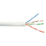 Cab BK C6ASTU 4WH 500 Cat6 6a Network Ethernet Cable Cat6A 28AWG UTP Ultra Thin Bulk Cable Stranded CMR FT4 500ft White