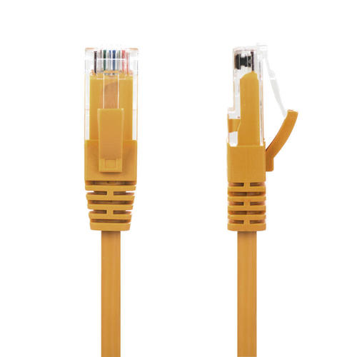 PrimeCables PC S900 C6slim 05Ft YE Cat6 6a Network Ethernet Cable Slim Cat6 28AWG UTP Ethernet Network Cable 0 5Ft Yellow Pri