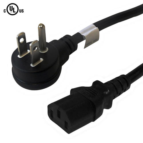 PW 105D5 All NEMA IEC Cables NEMA 5 15P Down Angle to IEC C13 Power Cable 18AWG SJT