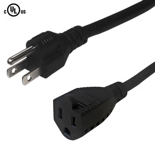 Cab PW 110C All NEMA IEC Cables NEMA 5 15P to NEMA 5 15R Power Cable 14AWG SJT