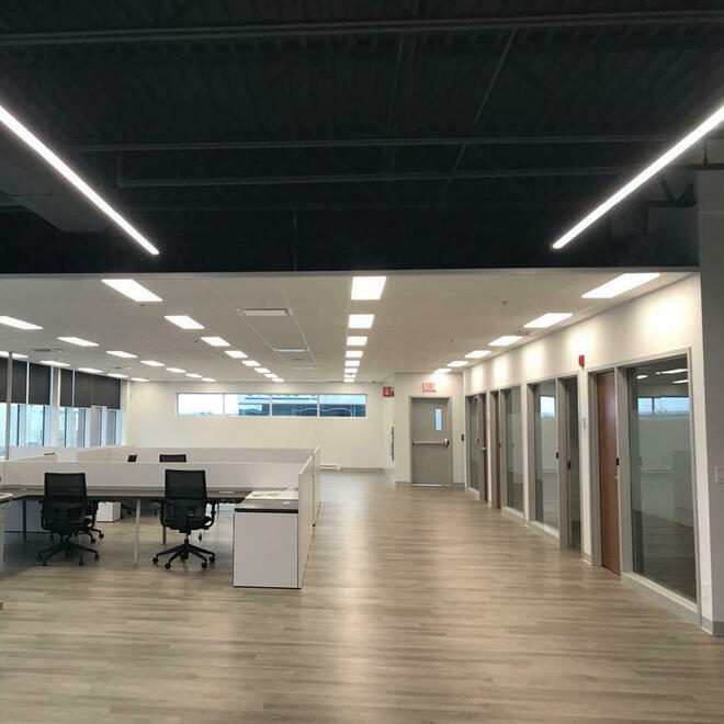 Rayonled RO HBL01 60WF Commercial Industrial LED Light LED 60W 4 ft LED Linear Light 0 10V Dimmable 4000K UL cUL Listed