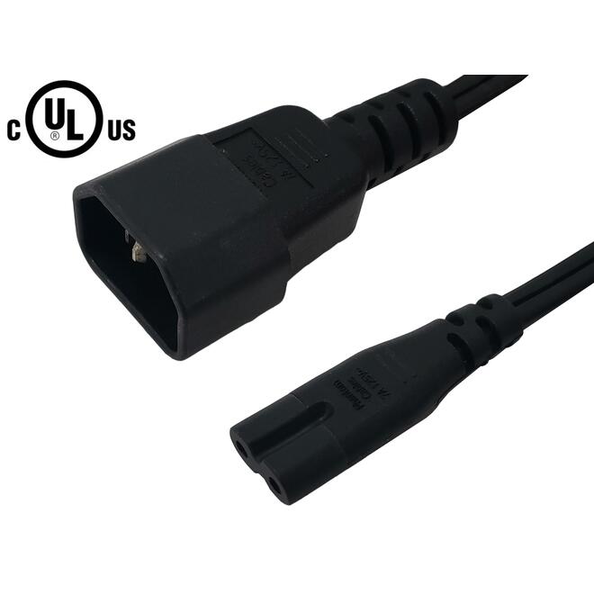 Cab PW 117 All NEMA IEC Cables IEC C14 to IEC C7 Power Cable 18AWG SVT