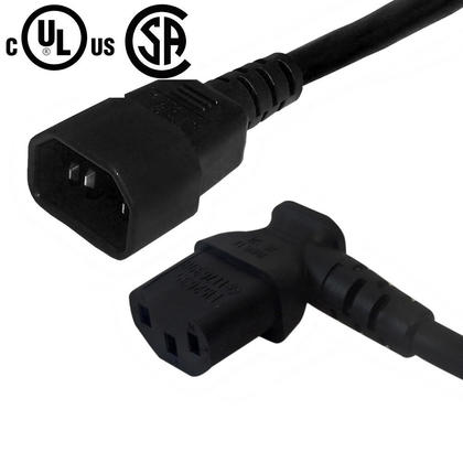 Cable De Alimentación IEC-60320 C13-Acodado A C14 De 1.8m