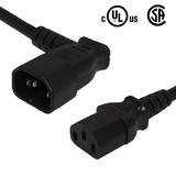 Cab PW 100R4 All Power Cables Cords IEC C13 to IEC C14 Right Angle Power Cable 18AWG SJT