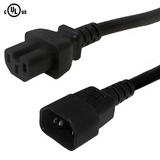 Cab PW 101C All Power Cables Cords IEC C15 to IEC C14 Power Cable 14AWG SJT