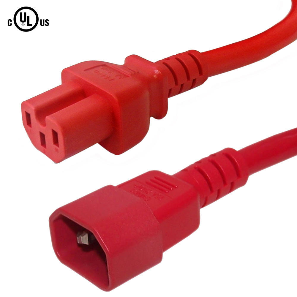 Durable IEC C14 to IEC C15 Power Cord 3ft