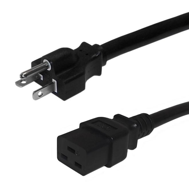 No Brand Cab PW 131 All Power Cables Cords NEMA 5 20P to IEC C19 Power Cable 12AWG SJT