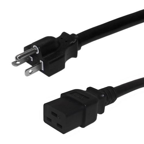 Cab PW 131 All NEMA IEC Cables NEMA 5 20P to IEC C19 Power Cable 12AWG SJT