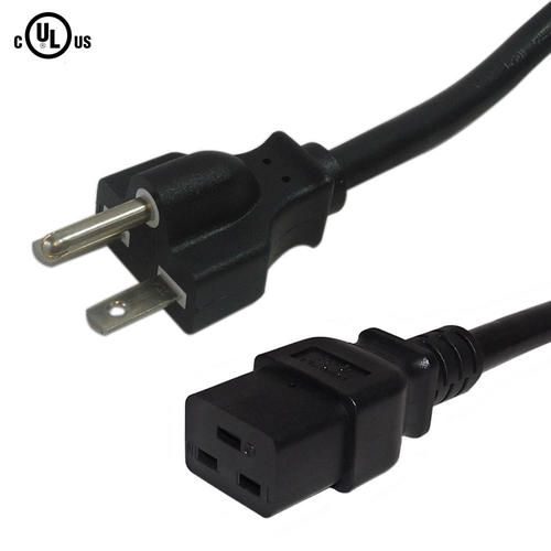 Cab PW 1352 All NEMA IEC Cables 6 15P to C19 Power Cable 14AWG SJT 250V 15A