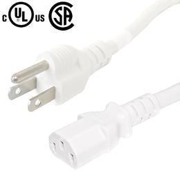Cab PW 105 All Power Cables Cords NEMA 5 15P to IEC C13 Power Cable 18AWG SJT