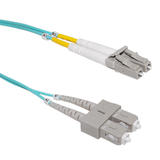 Cab FO 409B All Fiber Optic Duplex Cables Multimode Duplex SC LC 50 micron OM3 Aqua Fiber Cable 2mm Jacket