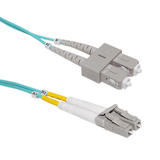Cab FO 459B All Fiber Optic Duplex Cables Multimode Duplex SC LC 50 micron OM4 Aqua Fiber Cable 2mm LSZH