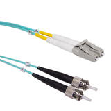 Cab FO 410B All Fiber Optic Duplex Cables Multimode Duplex LC ST 50 micron OM3 Aqua Fiber Cable 2mm Jacket