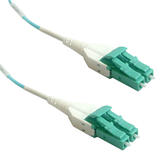 Cab FO 408UB AllP Fiber Optic Duplex Cables Multimode Duplex LC LC Uniboot 50 Micron OM3 Aqua Fiber Cable 2mm OFNP