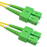 Cab FO 204 All SCA2 Fiber Optic Duplex Cables Singlemode Duplex SC APC to SC APC 9 micron Fiber Cable 3mm Jacket LSZH