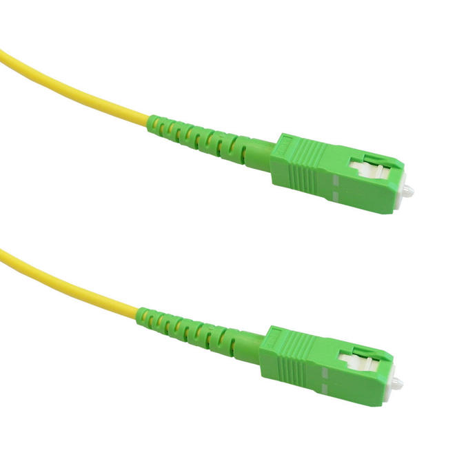 Cab FO 604 All SCA2 Fiber Optic Simplex Cables Singlemode Simplex SC APC to SC APC 9 Micron Fiber Cable 3mm Jacket LSZH