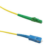 Cab FO 609 All LCA Fiber Optic Simplex Cables Fiber Singlemode Simplex LC APC to SC UPC 9 Micron 3mm Jacket LSZH