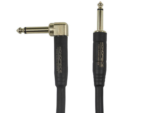 Monoprice Canada Cab 601470 Professional Audio Cables 1 4 inch TS Guitar Instrument Cloth Cable with One Right Angle Connecto