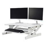 Rocelco Cab DADR ALL Monitor Desk Mounts Rocelco DADR Deluxe 37 4 Sit To Stand Adjustable Height Desk Riser
