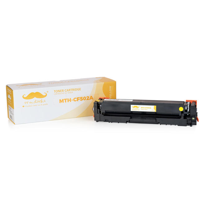 Moustache HP 202A CF502A Color Laserjet Pro M254DW Compatible HP 202A CF502A Yellow Toner Cartridge Moustache