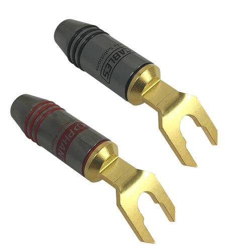 cab CN SPLP 2 Banana Plugs Premium Spade Lug Connectors 1 Pair Black Red