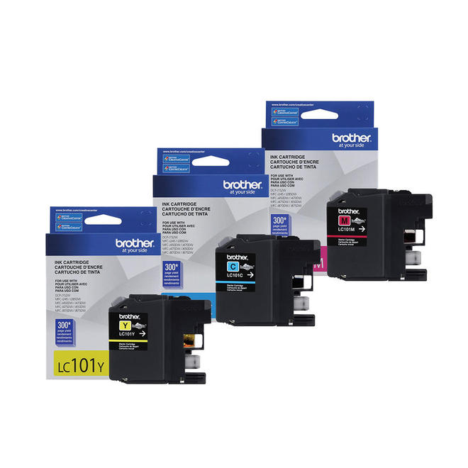 Brother Brother LC101 OEM 3Pack DCP J152W Brother LC101 Original Colour Ink Cartridge Combo C M Y