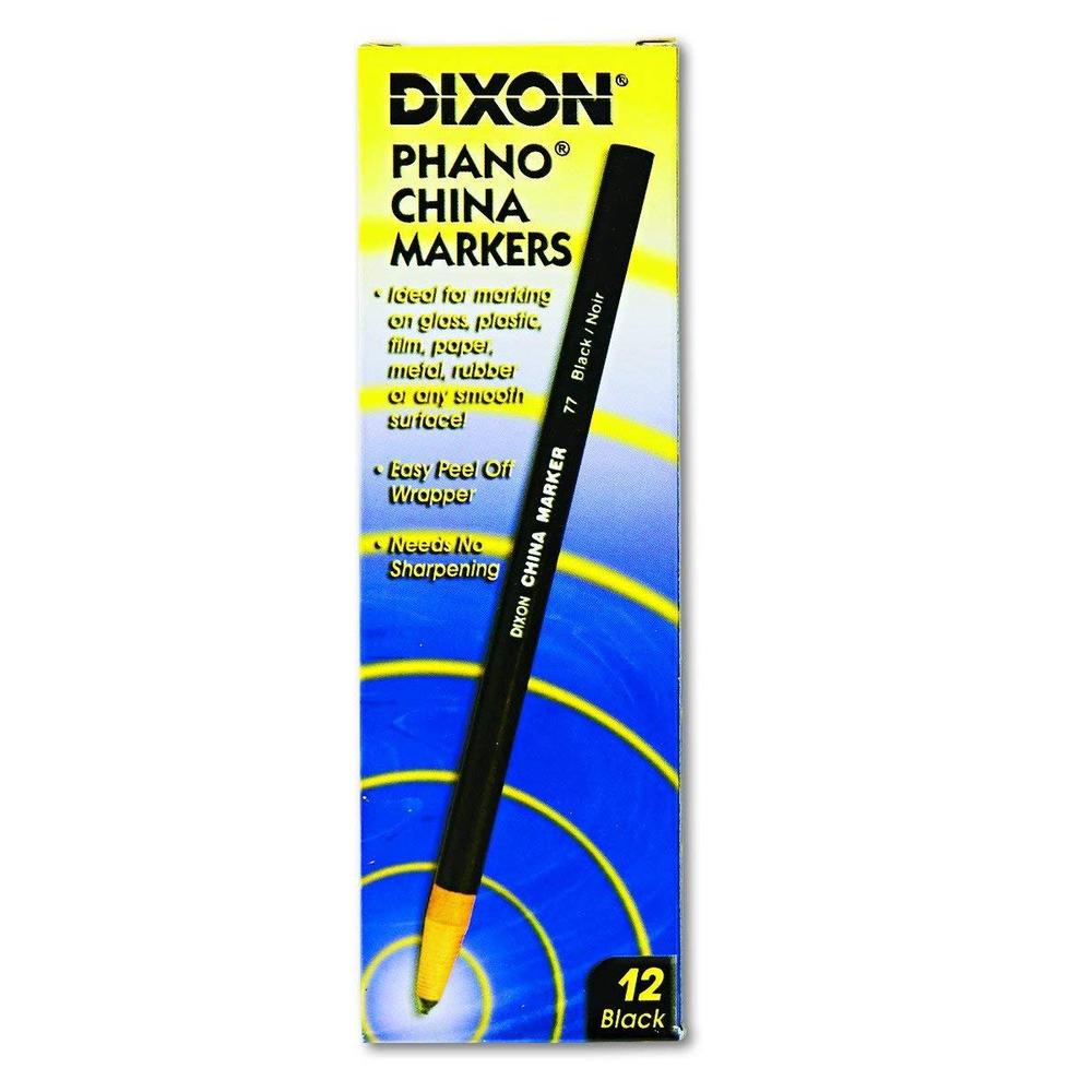 Dixon 00073 China Markers - Yellow, 12-Pack Of Grease Pencils