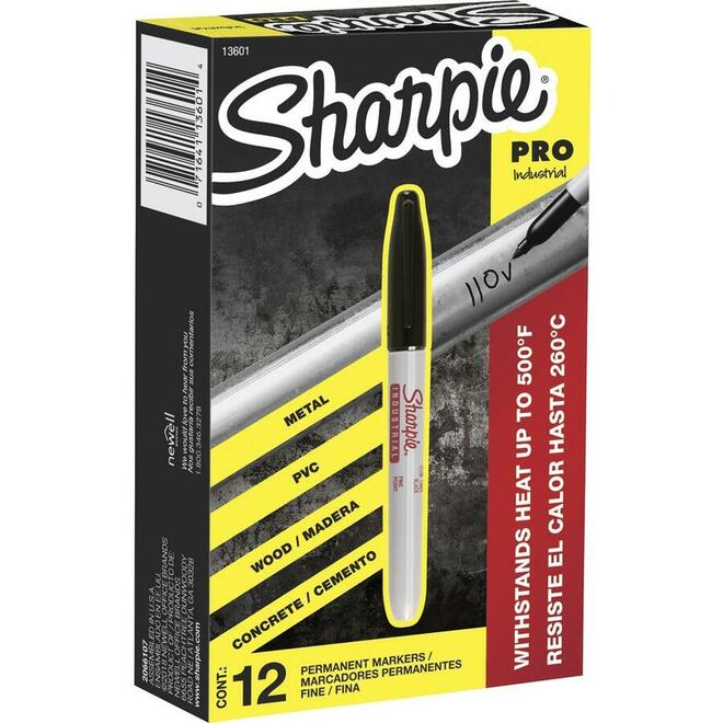 Sharpie 840 13601 12PACK Markers Sharpie Industrial Permanent Marker Fine Point 12 Pack