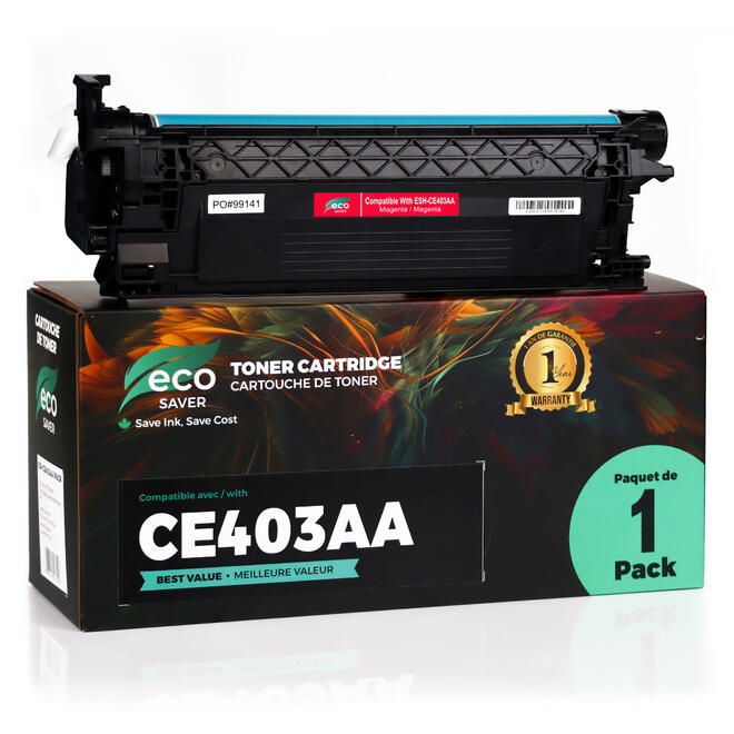 EcoBox CE403A 507A EcoBox LaserJet Enterprise 500 Color M551n Compatible HP 507A CE403A Magenta Toner Cartridge Economical Bo