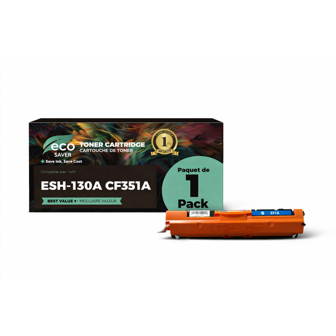 EcoBox CF351A EcoBox Color LaserJet Pro MFP M176n Compatible HP 130A CF351A Cyan Toner Cartridge Economical Box