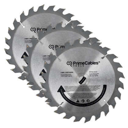 Lot De 2 Lames De Scie Circulaire 6 1/2″ – 24 Dents Carbure, Coupe Bois, Plastique, Hbss
