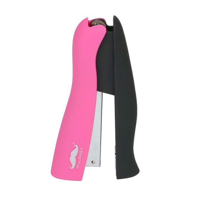 Moustache MOS S10001B Staplers Staple Removers Stand Up Stapler Half Strip 20 Sheet Capacity Moustache