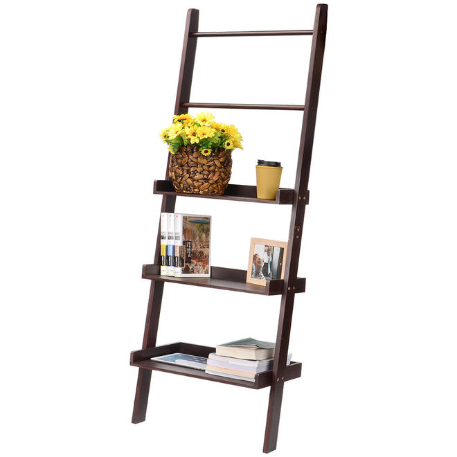 SortWise SW NB 08 Closet Organizers Heritage Bookshelf Ladder Black SortWise