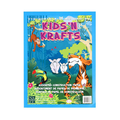 Other Brands LVC 16679 Art Craft Supplies Construction Paper Pad Multi Colored Craft Paper 6 x 9 72 Sheets Assorted Colors