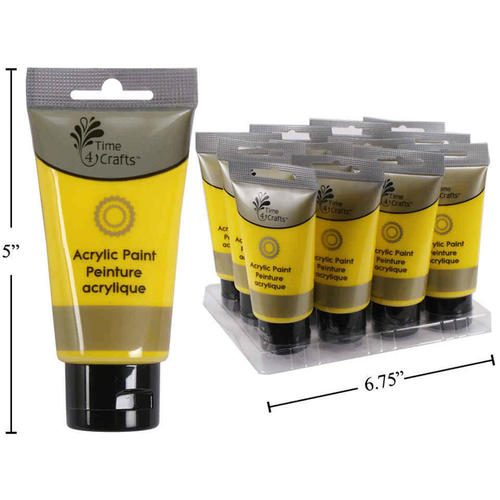 Peinture Acrylique De Qualité Artiste 75ml Jaune 1 Pièce Time 4