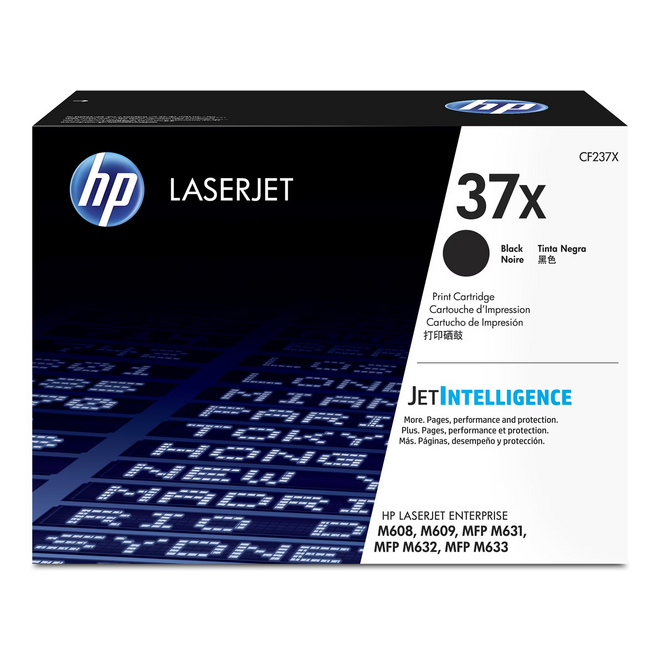 HP 37X CF237X OEM LaserJet Enterprise Flow MFP M631h HP 37X CF237X Original Black Toner Cartridge High Yield