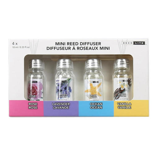 Mini Reed Diffuser Aromatherapy For Bedroom Living Room Office 10ml X 4