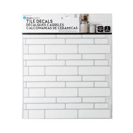 Other Brands LVC 10712 Wall Decor iDesign Wall Decals Multi Rect Tile White 10 x 10