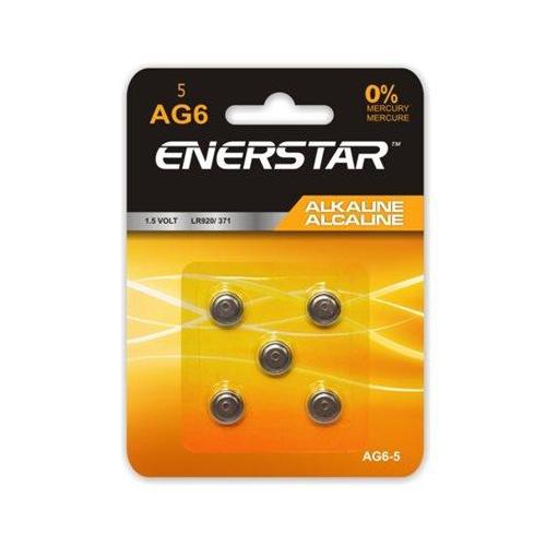Enerstar LVH AG6 5 Battery Charger ENERSTAR ALKALINE AG6 CELL BATTERIES 5 PACK