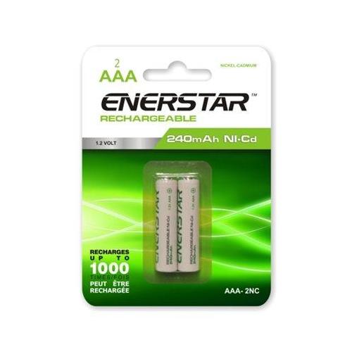 Enerstar LVH AAA 2NC Battery Charger ENERSTAR AAA RECHARGEABLE NI CD BATTERIES 2 PACK