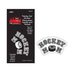 Family Car Window Decal Sticker, Hockey Mom Die-Cut Vinyl Sticker