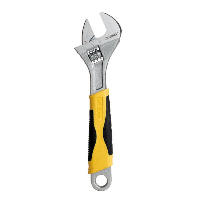 CAB HT 0401608 Hand Tools 8 Adjustable Wrench with Double Color Handle for Repair and Assembly Tasks