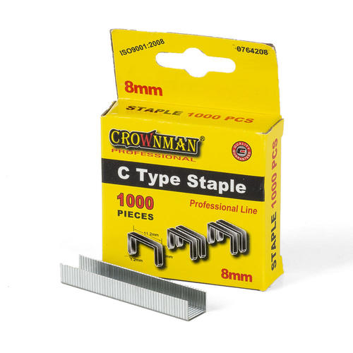 CAB HT 0764208 Hand Tools High Quality C Type Chisel Points Closing Staples 1 2x10x8mm 1000 Pieces