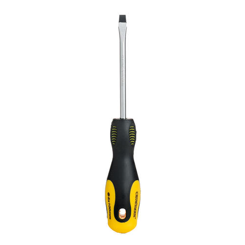 CAB HT 0600008 Hand Tools Magnetic Tip Slotted Screwdriver with Double Color TPR Handle 6 0 100mm