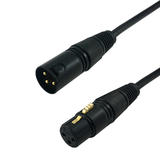 Cab PAU 105 All Professional Audio Cables XLR 3 pin Male to XLR 3 pin Female Balanced Cable Black