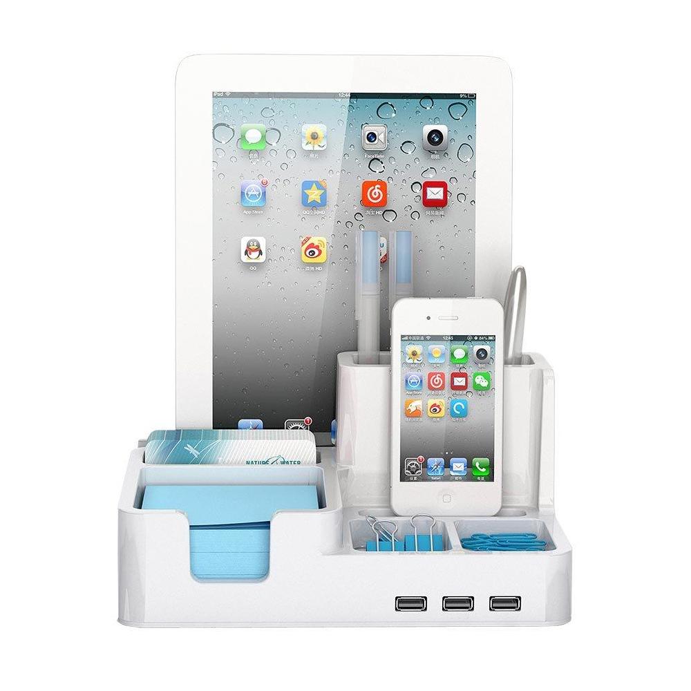 AllInOne Desk Organizer & Docking Station/Stand for Tablets